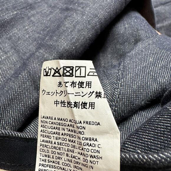 MAXMARA Blue Chambray Classic Trouser Pants Women's Size 6 Linen Blend - Picture 5 of 8